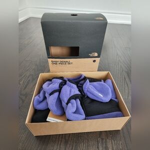 The North Face Baby Denali Set in Black and Purple